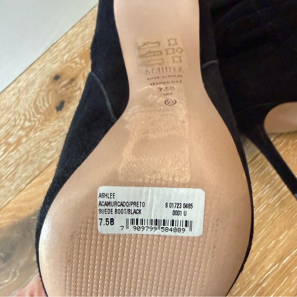 Schutz Ashlee High Heel Boots Size 7.5 In Black nwot - Picture 12 of 12